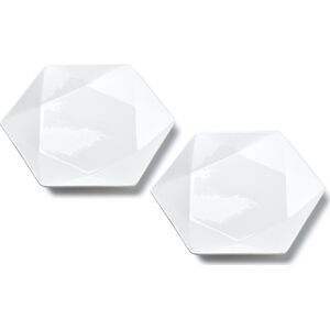 Affek Design RALPH WHITE Kpl.2 talerzy deserowych 24.5cm x21cm x h2cm