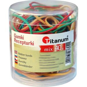 Titanum Gumka recepturka 40g w pudełku mix 4 rozmiarów