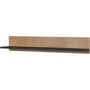 Cama Meble Półka 125cm (2szt) SOHO dąb lefkas + czarny