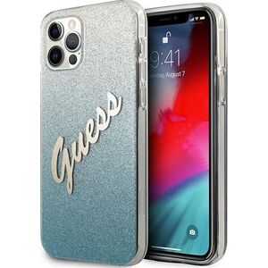 Guess Etui Guess GUHCP12MPCUGLSBL Apple iPhone 12/12 Pro niebieski/blue hardcase Glitter Gradient Script