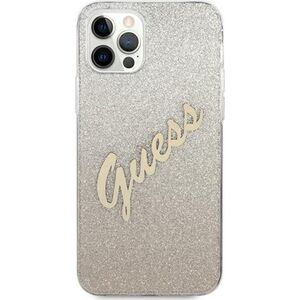Guess Etui Guess GUHCP12MPCUGLSGO Apple iPhone 12/12 Pro złoty/gold hardcase Glitter Gradient Script