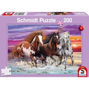 Schmidt Spiele Puzzle 200 Trzy dzikie konie G3