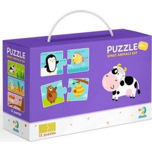 Dodo Puzzle 12x2 Co jedzą zwierzęta?