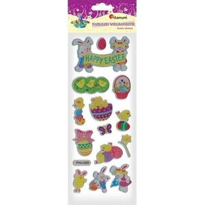 Titanum Naklejki wypukłe Happy Easter mix 14szt