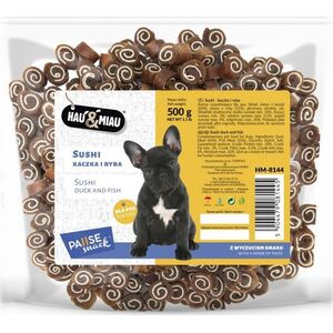 Hau&Miau Pausesnack przysmak dla psa, sushi - kaczka i ryba 500g
