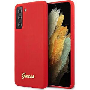 Guess Guess GUHCS21MLSLMGRE S21+ G996 czerwony/red hardcase Silicone Script Metal Logo