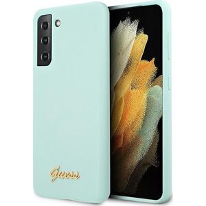 Guess Guess GUHCS21MLSLMGLB S21+ G996 niebieski/blue hardcase Silicone Script Metal Logo