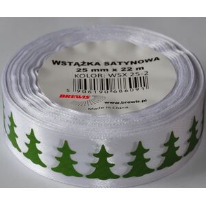 BREWIS Wstążka satynowa BREWIS Boże Narodzenie 25mm x 22m kolor 2 Brewis
