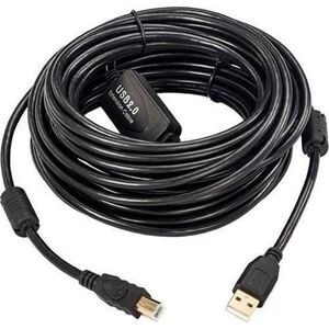 Kabel USB MicroConnect USB-A - USB-B 15 m Czarny (USBAB15B-ACTIVE)