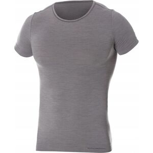Brubeck SS11030 Koszulka męska z krótkim rękawem COMFORT WOOL ciemnoszary XXL