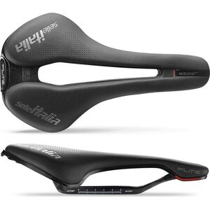 Selle Italia Siodło SELLE ITALIA FLITE BOOST SUPERFLOW KIT CARBONIO S (id match - S3) carbon +10mm 7x9, fibra-tek, czarne (NEW)