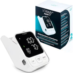 Ciśnieniomierz Vitammy VITAMMY NEXT 7 Ciśnieniomierz naramienny z mankietem 22-40cm ze stojakiem, polskimi komunikatami i mankietem o podwyższonym standardzie- : Standard