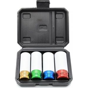 Geko ZESTAW NASADEK UDAROWYCH ALUFELG 4SZT. 17MM 19MM 21MM 22MM (10) G10511 GEKO
