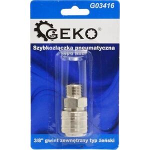 Geko SZYBKOZŁĄCZKA PNEUMATYCZNA TYP ŻEŃSKI 3/8" GWINT ZEWNĘTRZNY (BLISTER) (10/100) G03416 GEKO