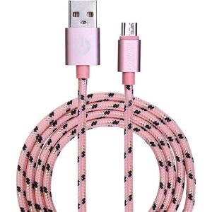 Kabel USB Garbot USB-A - microUSB 1 m Różowy (JAB-6824159)
