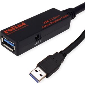 Kabel USB Roline USB-A - USB-A 20 m Czarny (JAB-6794793)