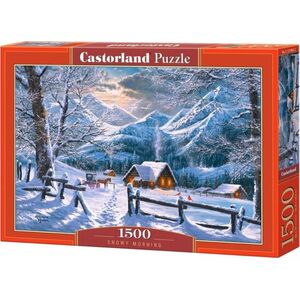 Castorland Puzzle 1500 el snowy morning Śnieżny poranek góry