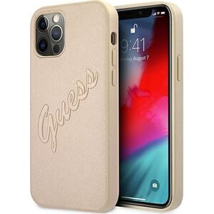 Guess Guess GUHCP12LRSAVSLG iPhone 12 Pro Max 6,7" złoty/gold hardcase Saffiano Vintage Script