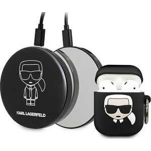 Karl Lagerfeld Etui ładujące KLBPPBOA2K Ikonik do AirPods + Power Bank czarne