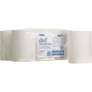 Kimberly-Clark Kimberly-Clark Scott Slimroll - Ręczniki papierowe w roli, białe, 6 rolek - 165 m