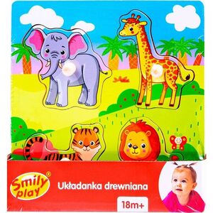 Smily Play Smily Play Układanka Drewniana ZOO Puzzle 4 el