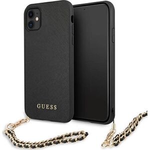 Guess Guess GUHCN61SASGBK iPhone 11 6,1" czarny/black hardcase Saffiano Chain