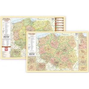 EkoGraf Podkładka na biurko - Mapa adm. i kodowa Polska