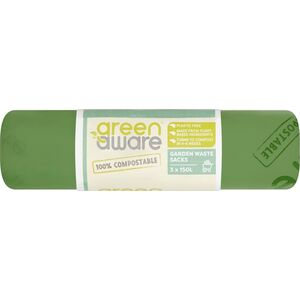 GreenAware GreenAware, Kompostowalne worki na odpady ogrodowe 150L, 3 szt.