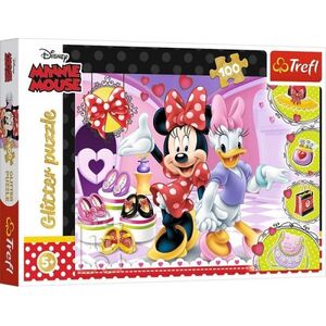 Trefl Puzzle brokatowe Minnie i błyskotki Minnie Mouse 100 ele.