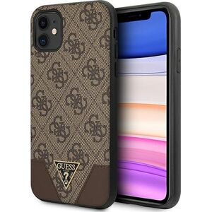 Guess Guess GUHCN61PU4GHBR iPhone 11 6,1" brązowy/brown hardcase 4G Triangle Collection
