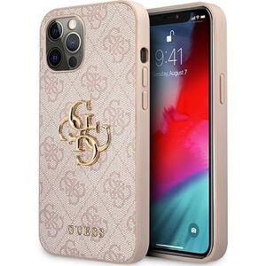 Guess Guess GUHCP12M4GMGPI iPhone 12/12 Pro 6,1" różowy/pink hardcase 4G Big Metal Logo