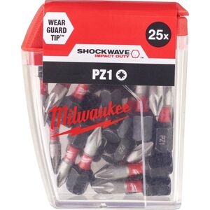 Milwaukee Zestaw bitów Milwaukee Shockwave CD Tic Tac PZ1 (25 sztuk)