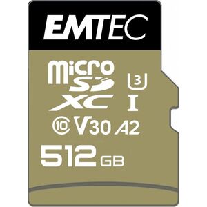 Karta Emtec Speedin Pro MicroSDXC 512 GB Class 10 UHS-I/U3 A2 V30 (ECMSDM512GXC10SP)