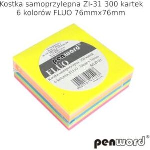 Penword Kostka samoprzylepna PENWORD ZI-31 300k. 76x76mm 6 kol. Penword