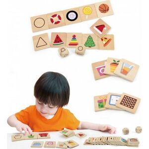 Viga Toys VIGA Gra Edukacyjna Drewniana Układanka Dopasuj Kształty 37 el.