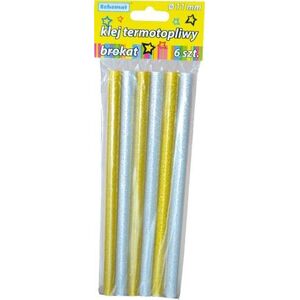 Wkłady klejowe SCHEMAT Klej termotopliwy do pistoletu 11mm op. 6 szt. 1837 brokat Schemat