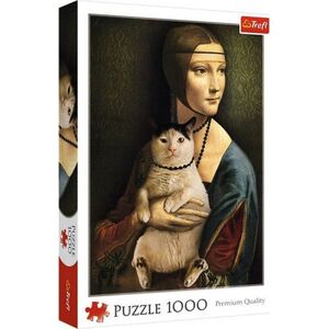Trefl Puzzle 1000 elementów Dama z kotem