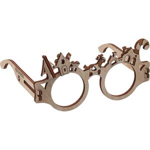 Mr.Playwood Mr.Playwood Drewniany Model Puzzle 3D Okulary Caramel House