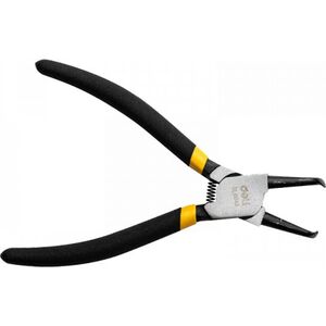 Deli Tools Szczypce Segera wewnętrzne, wygięte 7" żółte