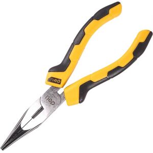 Deli Szczypce wydłużone proste Tools EDL2106, 6" (żółte)