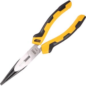 Deli Tools Szczypce wydłużone proste 8" żółte