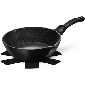 Patelnia Berlinger Haus PATELNIA GRANITOWA 24CM WYLEWKI GŁĘBOKA BERLINGER HAUS BLACK SILVER BH-6185