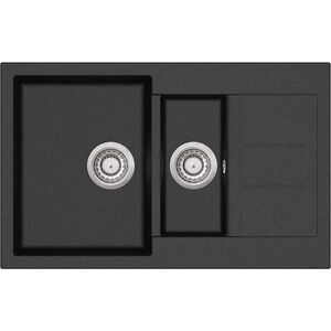 Zlewozmywak Aquasanita Aquasanita TESSA SQT151-601AW BLACK METALIK