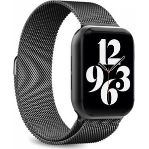 Puro Pasek ze stali nierdzewnej Puro Milanese Magnetic Band Apple Watch 38/40 mm (czarny)