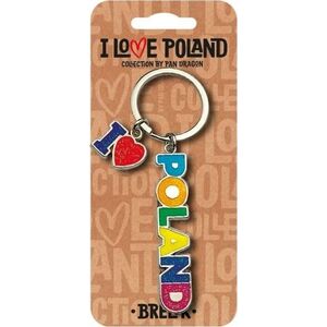 Breloczek Pan Dragon Brelok I love Poland Polska ILP-BRE-B-PL-09