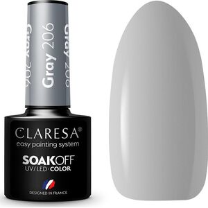 Claresa Claresa Soak Off UV/LED Gray lakier hybrydowy 206 5g