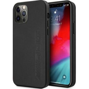 Mercedes AMG AMHCP12LDOLBK iPhone 12 Pro Max 6,7" czarny/black hardcase Leather Hot Stamped