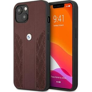 BMW Etui Bmw Bmhcp13Mrsppr Iphone 13 6,1" Czerwony/Red Hardcase Leather Curve Perforate