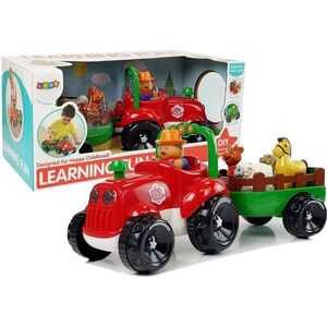 Lean Sport Traktor z Przyczepką, Zwierzętami Dla Niemowląt na Baterie Światła Dźwięk