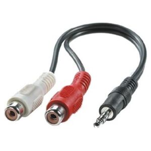 Kabel Value Jack 3.5mm - RCA (Cinch) x2 0.2m czarny (11.99.4340)